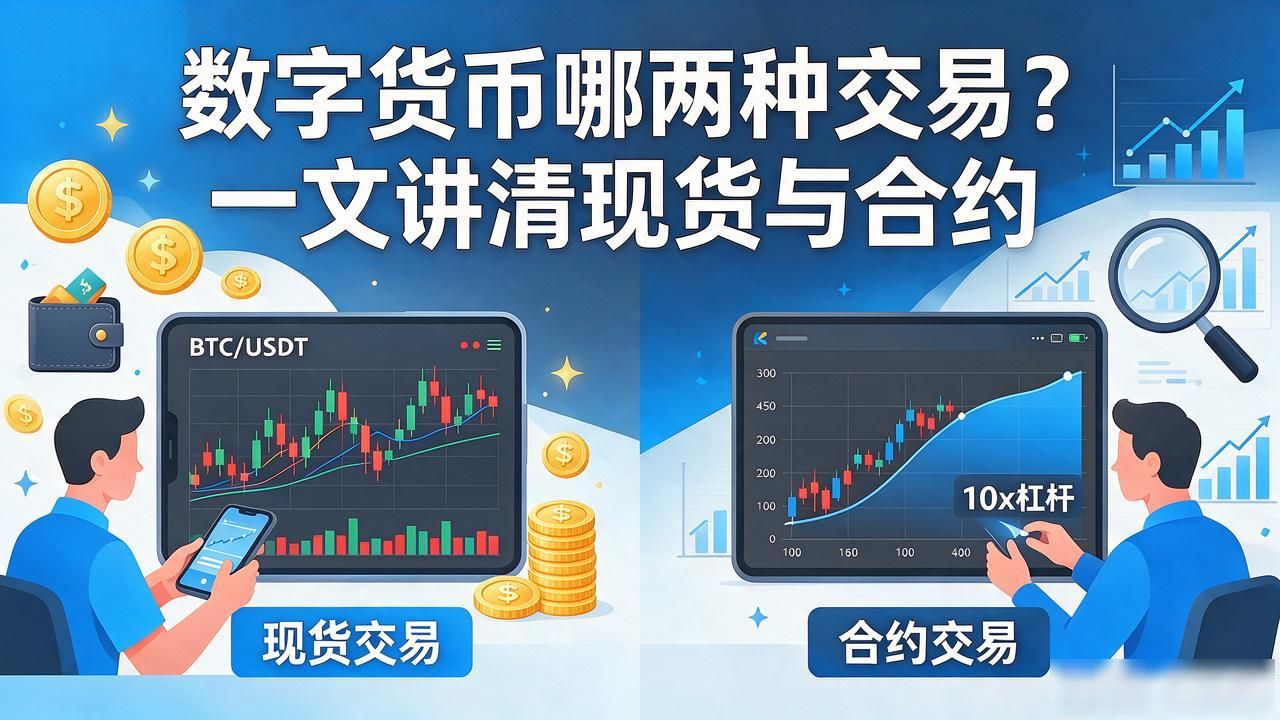 数字货币哪两种交易?一文讲清现货与合约