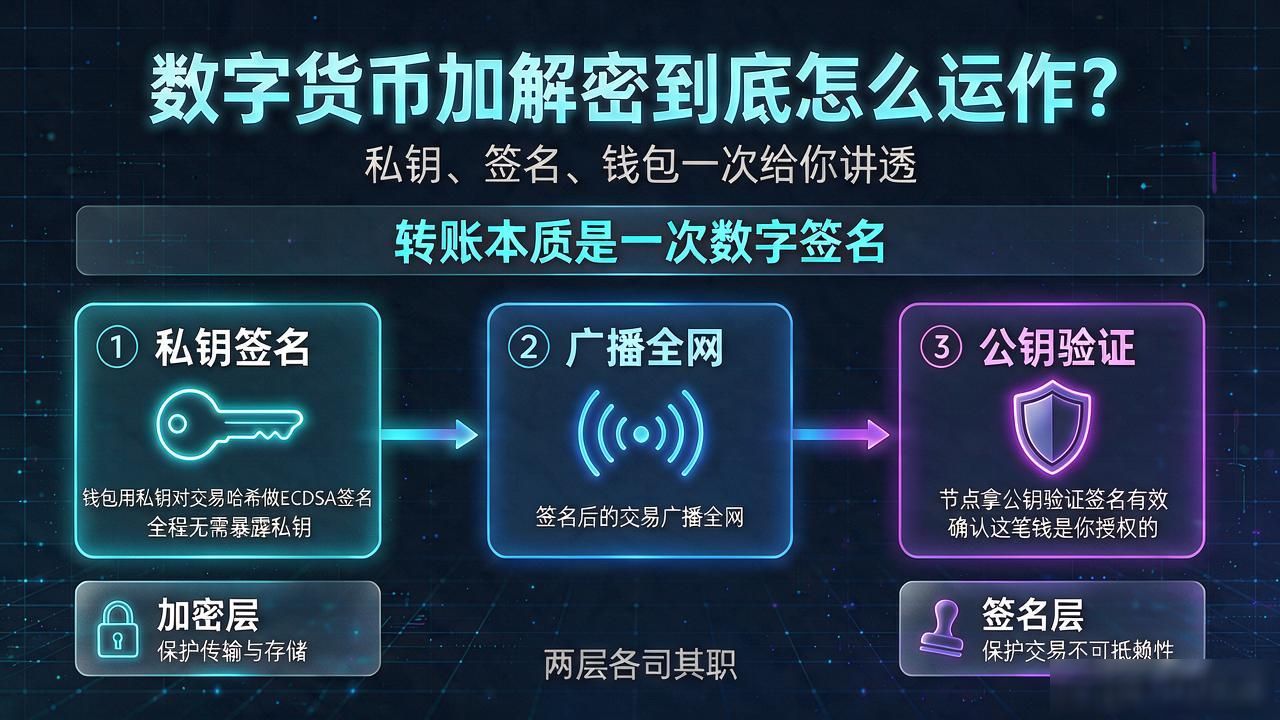 数字货币加解密到底怎么运作?私钥、签名、钱包一次给你讲透