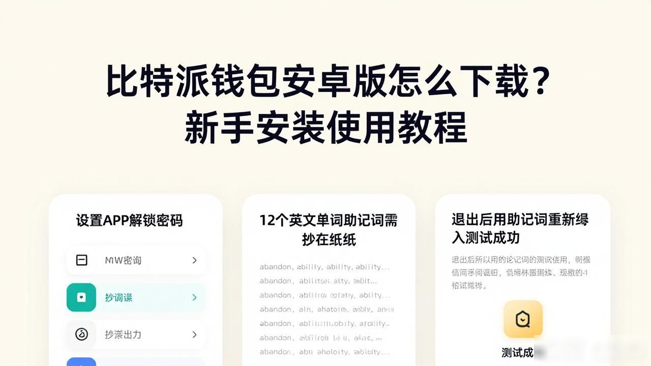 比特派钱包安卓版怎么下载?新手安装使用教程