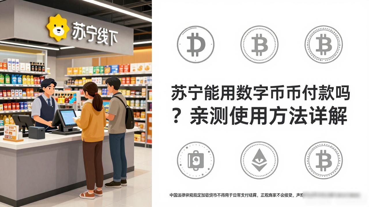 苏宁能用数字货币付款吗?亲测使用方法详解