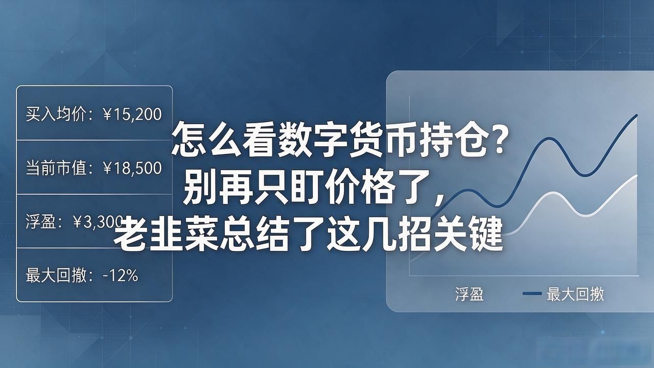怎么看数字货币持仓?别再只盯价格了,老韭菜总结了这几招关键