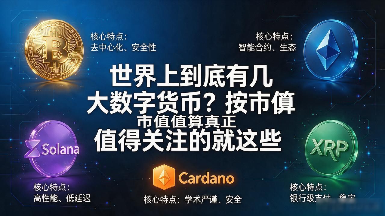 世界上到底有几大数字货币?按市值算真正值得关注的就这些