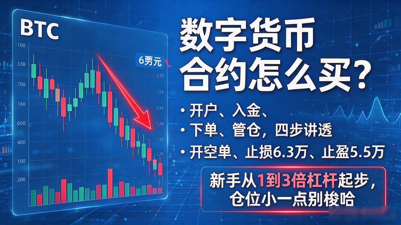 数字货币合约怎么买?开户、入金、下单、管仓,四步讲透