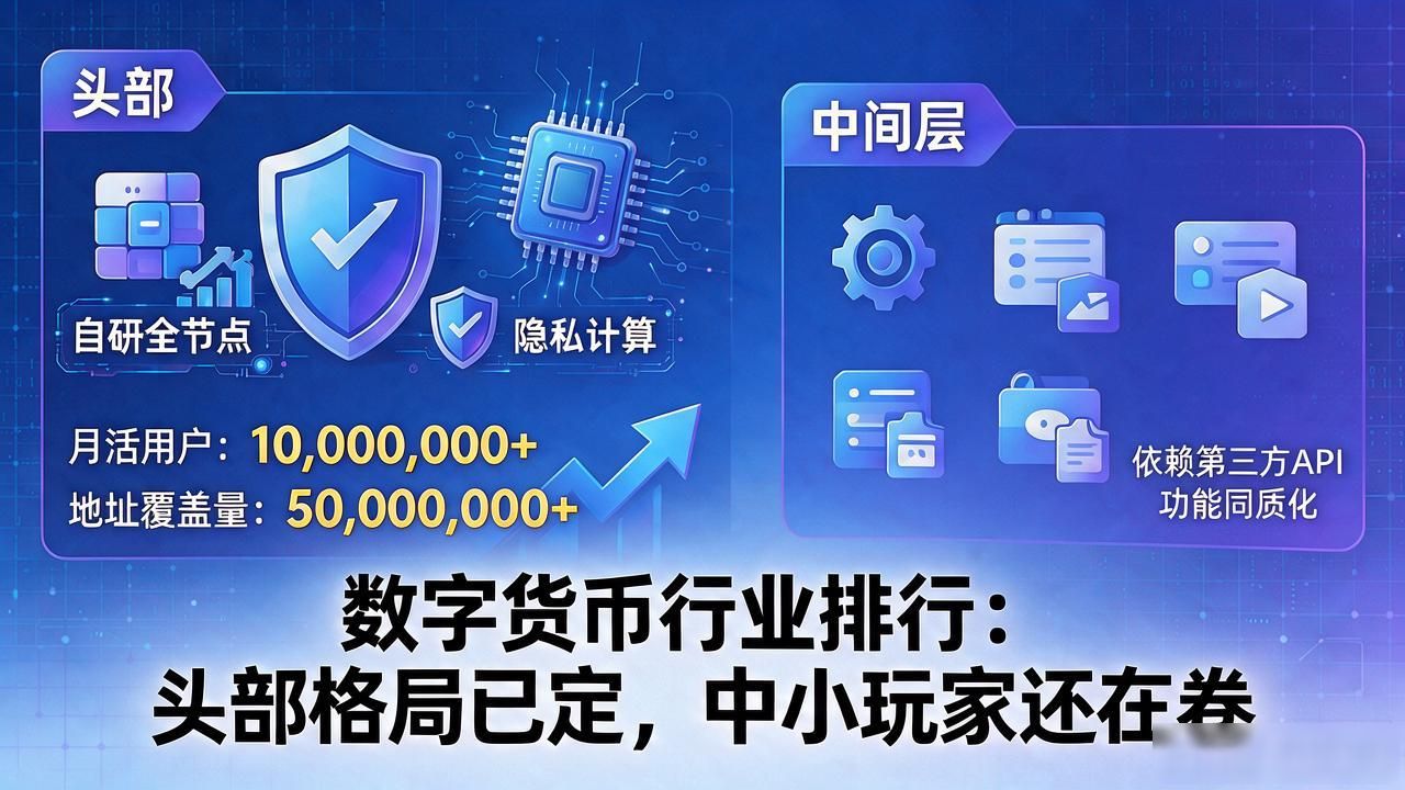 数字货币行业排行:头部格局已定,中小玩家还在卷