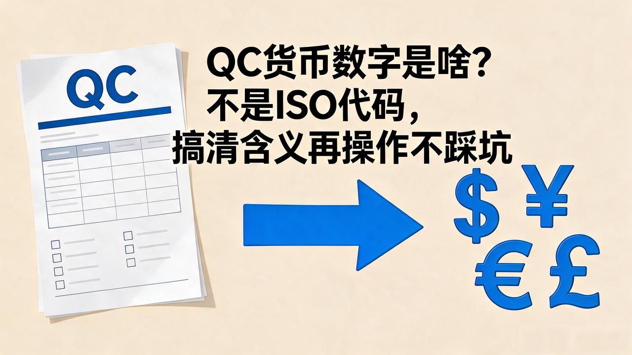 QC货币数字是啥?不是ISO代码,搞清含义再操作不踩坑