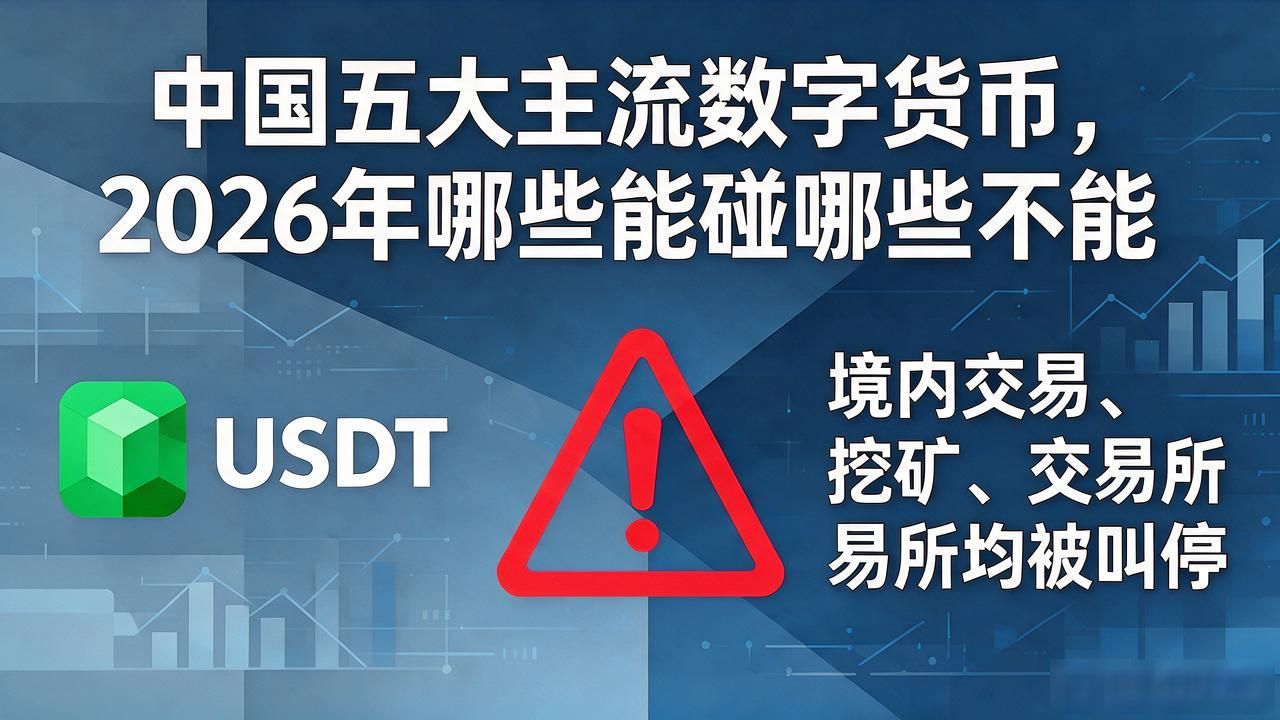 中国五大主流数字货币,2026年哪些能碰哪些不能