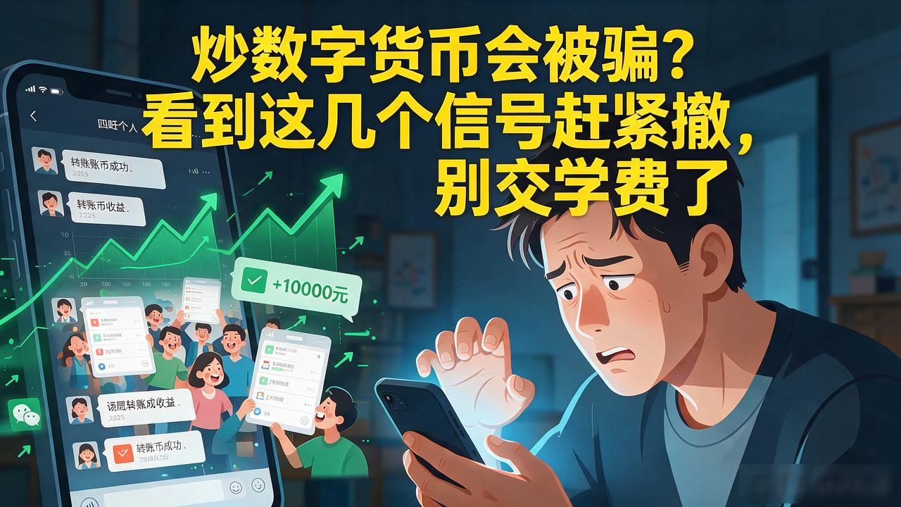 炒数字货币会被骗?看到这几个信号赶紧撤,别交学费了