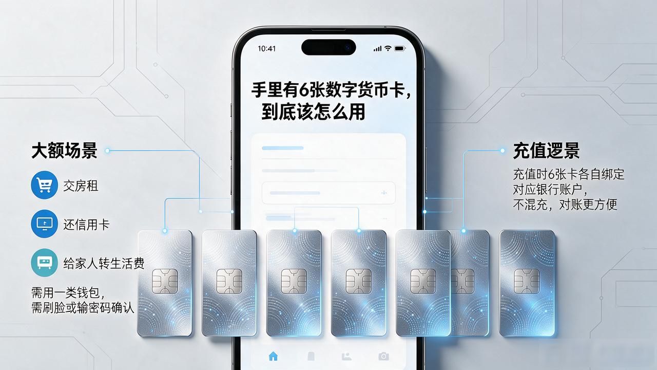 手里有6张数字货币卡,到底该怎么用