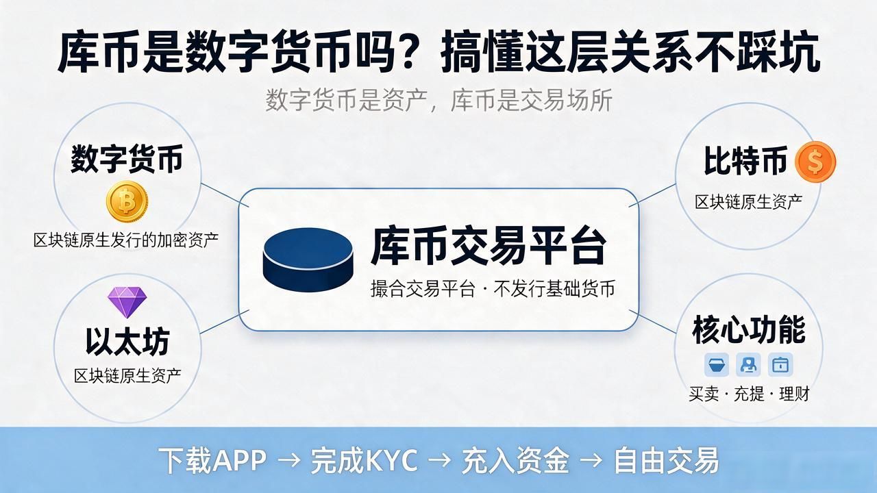 库币是数字货币吗?搞懂这层关系不踩坑