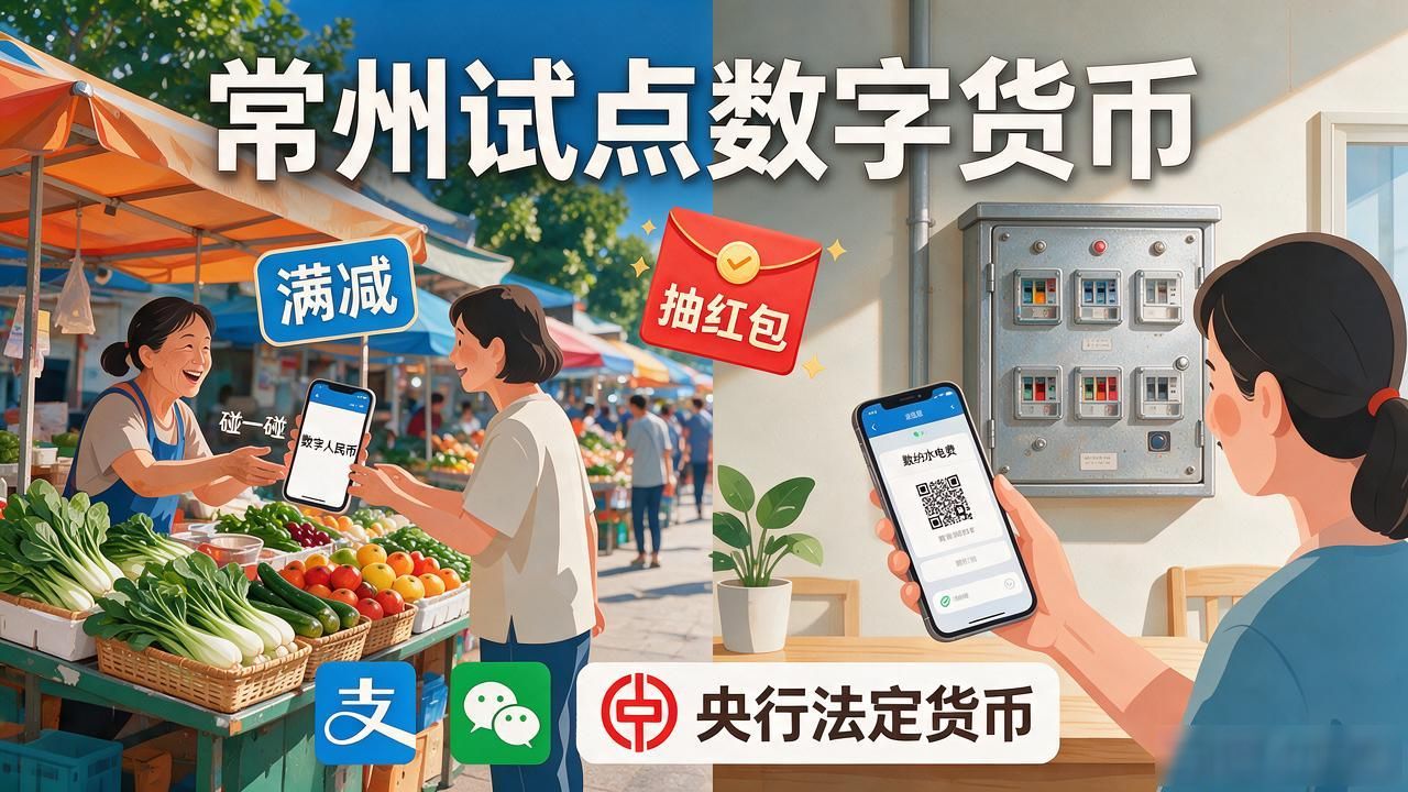常州试点数字货币了,出门买菜交水电费到底有啥变化?