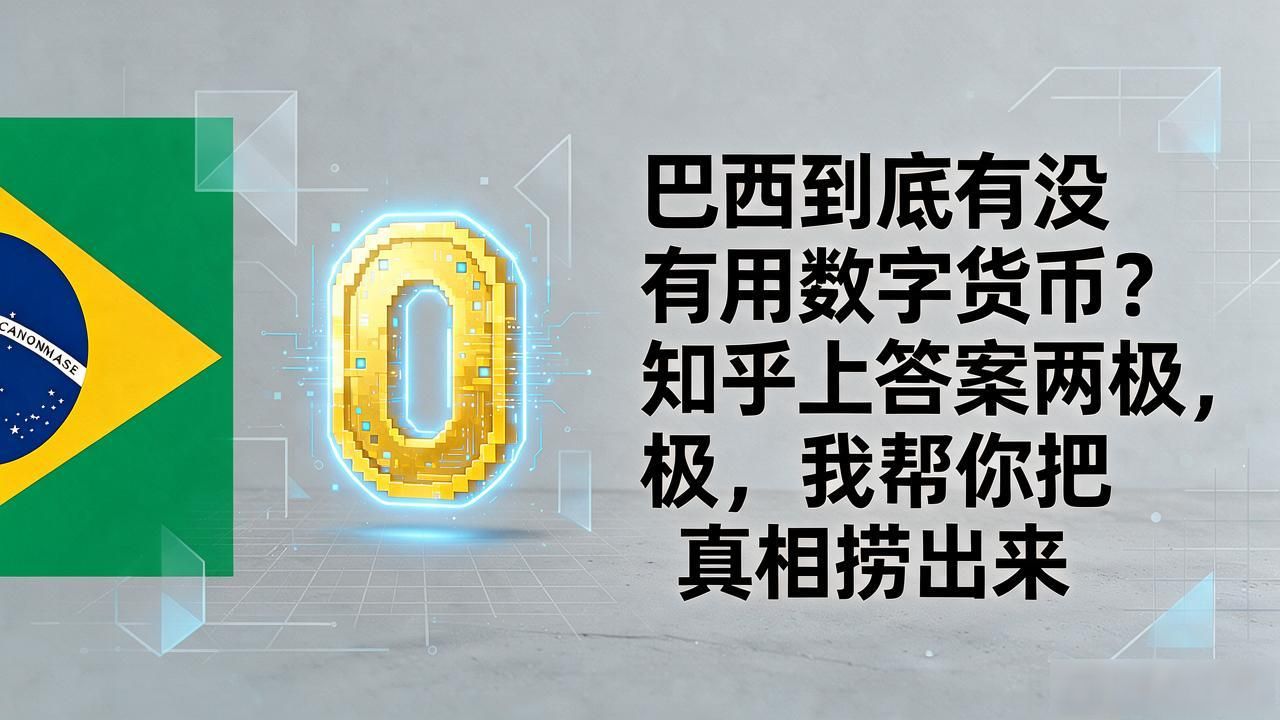 巴西到底有没有用数字货币?知乎上答案两极,我帮你把真相捞出来