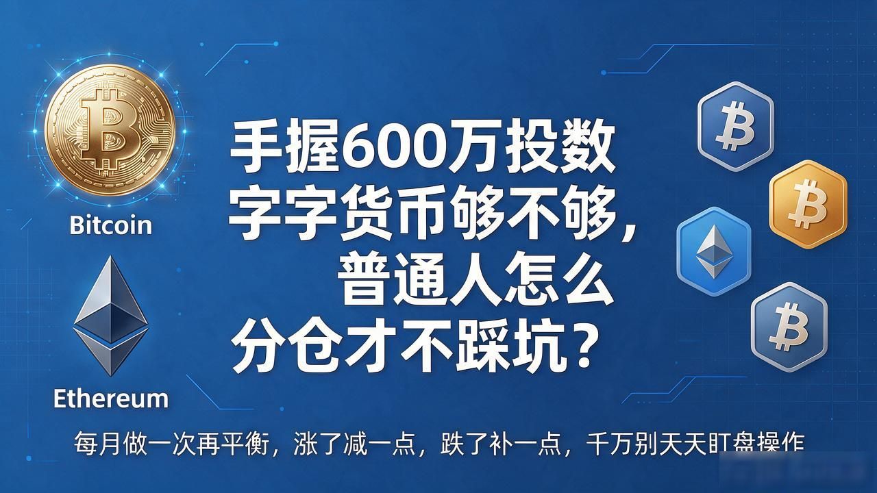 手握600万投数字货币够不够,普通人怎么分仓才不踩坑