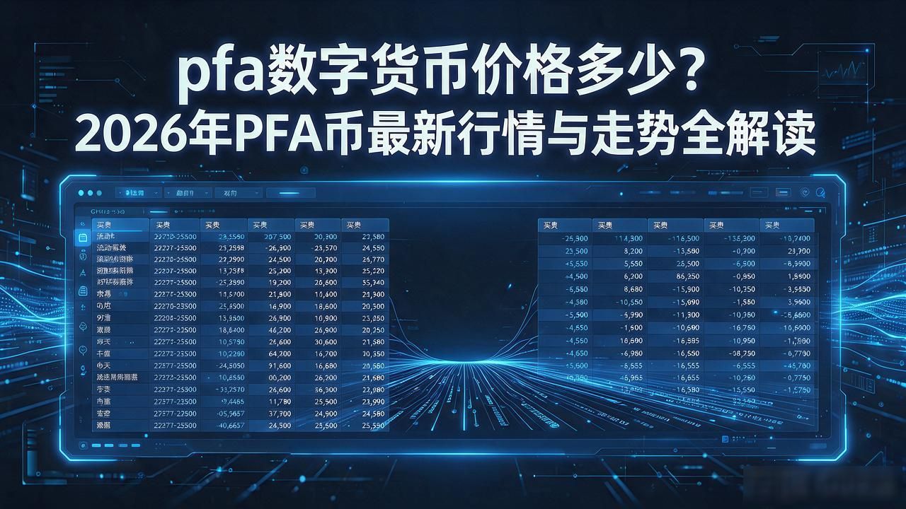 pfa数字货币价格多少?2026年PFA币最新行情与走势全解读