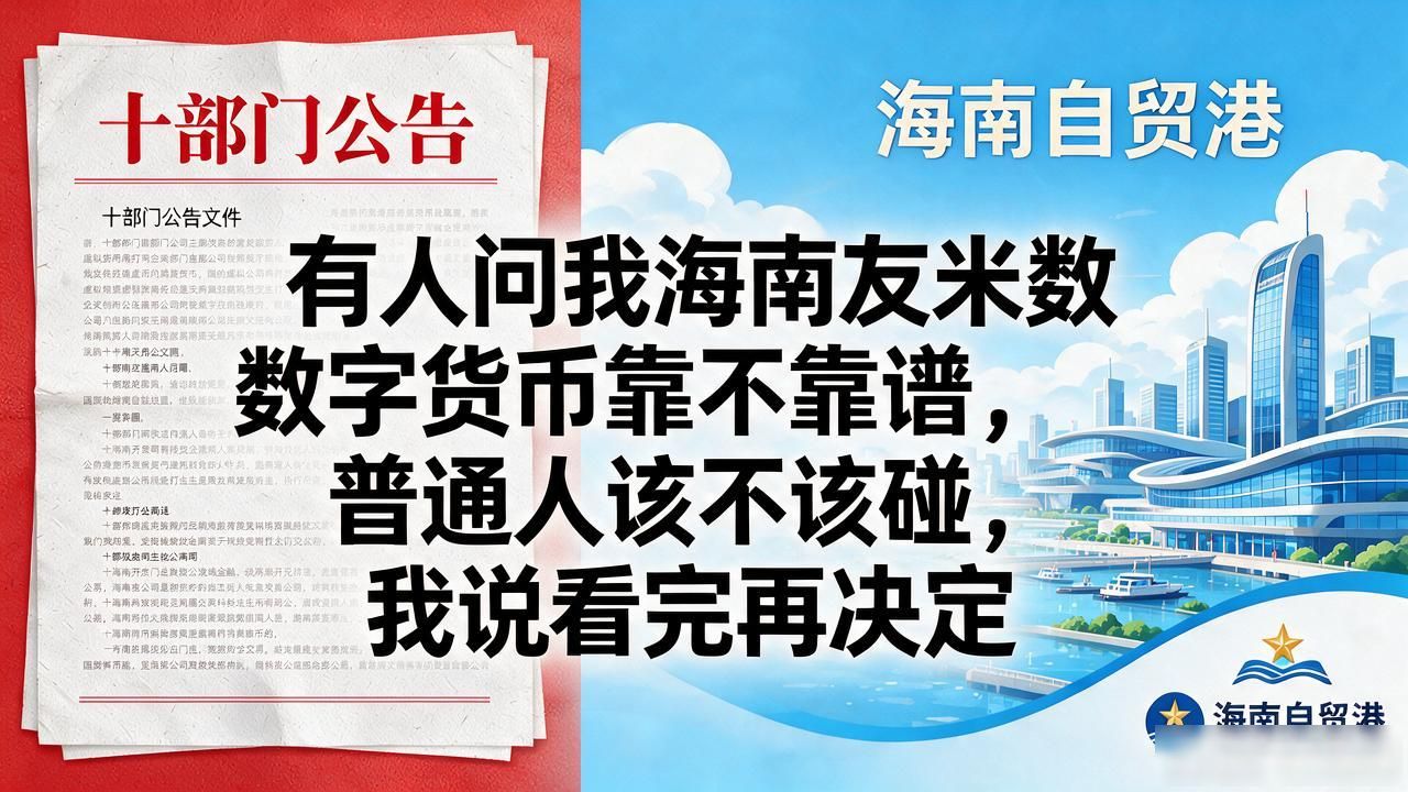 有人问我海南友米数字货币靠不靠谱,普通人该不该碰,我说看完再决定