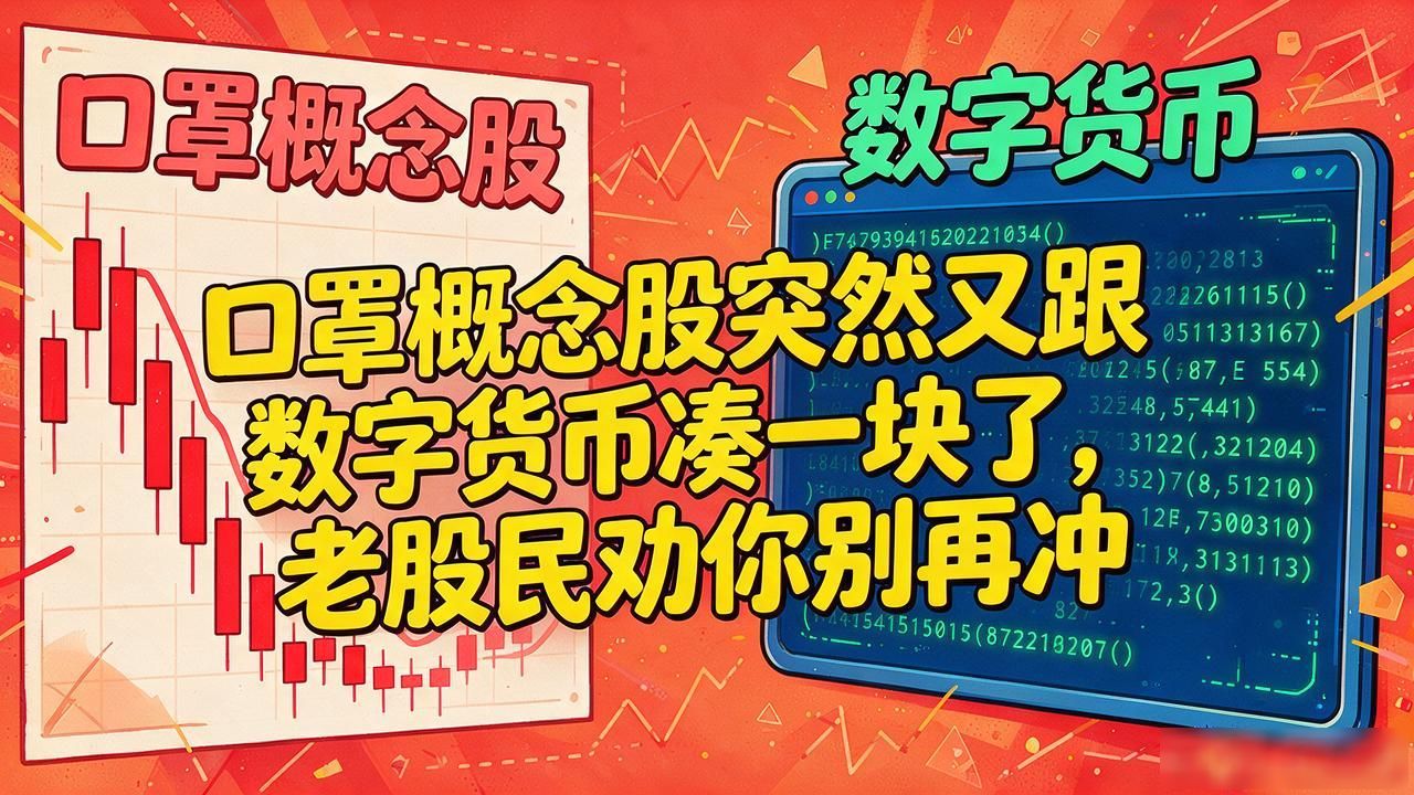 口罩概念股突然又跟数字货币凑一块了,老股民劝你别再冲