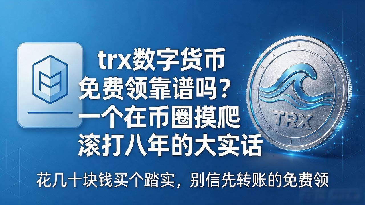 trx数字货币免费领靠谱吗?一个在币圈摸爬滚打八年的大实话