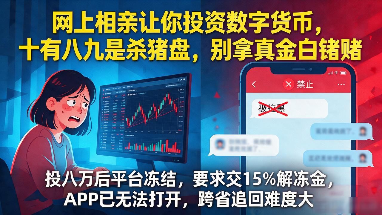 网上相亲让你投资数字货币,十有八九是杀猪盘,别拿真金白银赌