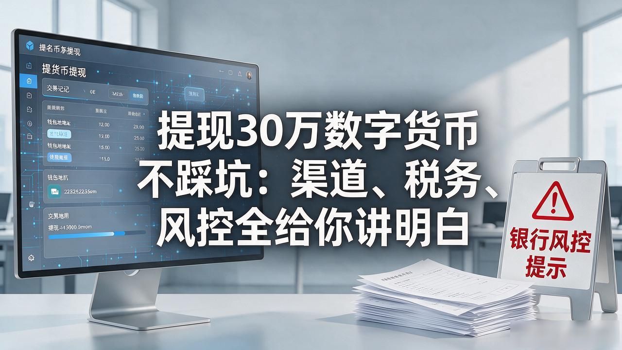 提现30万数字货币不踩坑:渠道、税务、风控全给你讲明白