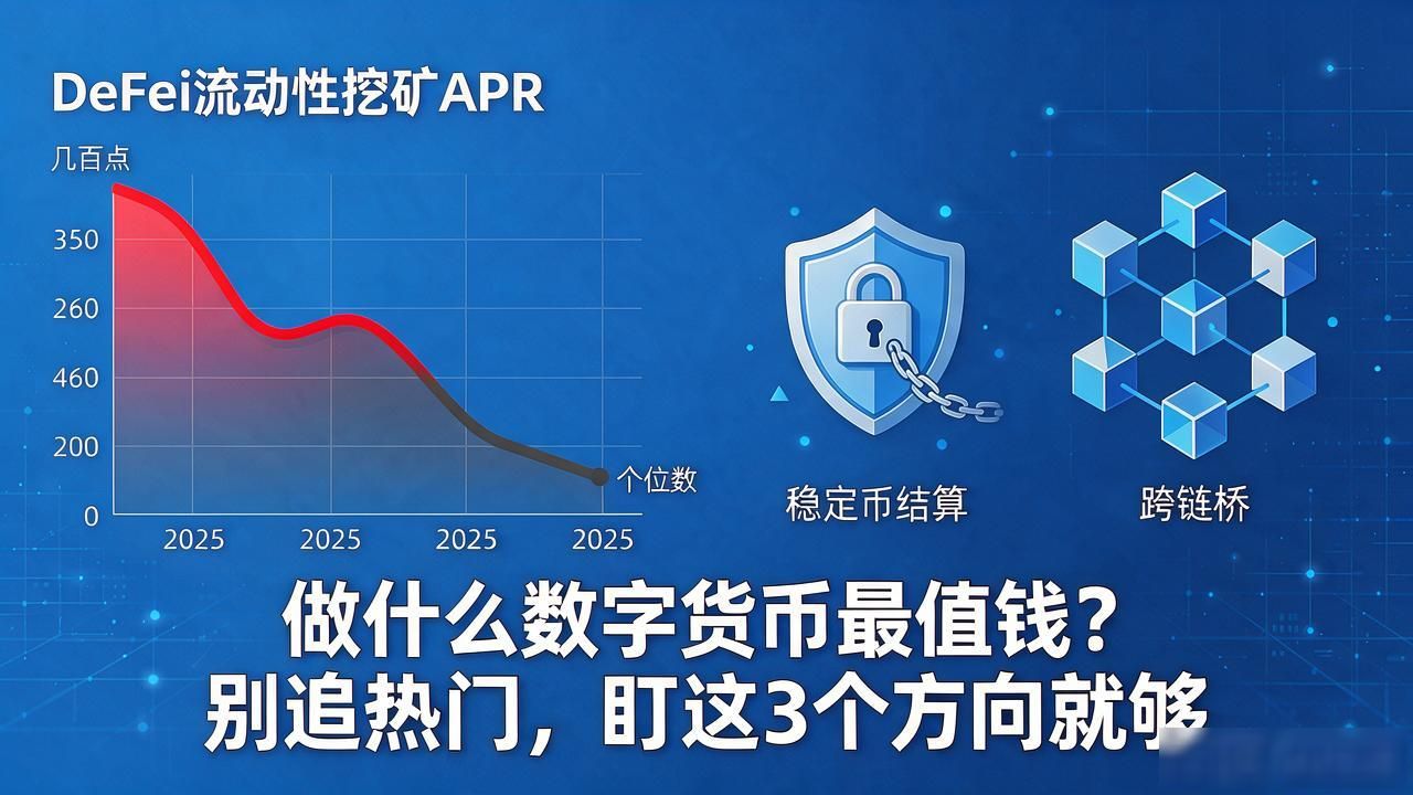 做什么数字货币最值钱?别追热门,盯这3个方向就够