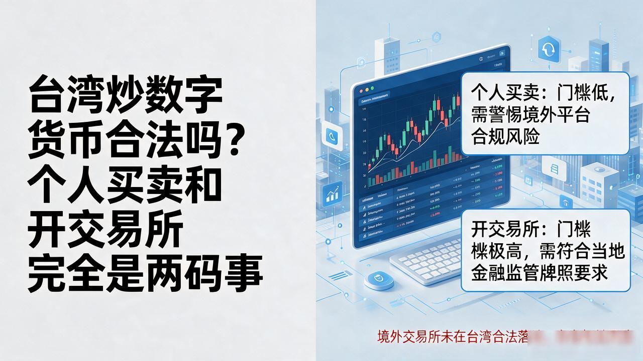 台湾炒数字货币合法吗?个人买卖和开交易所完全是两码事