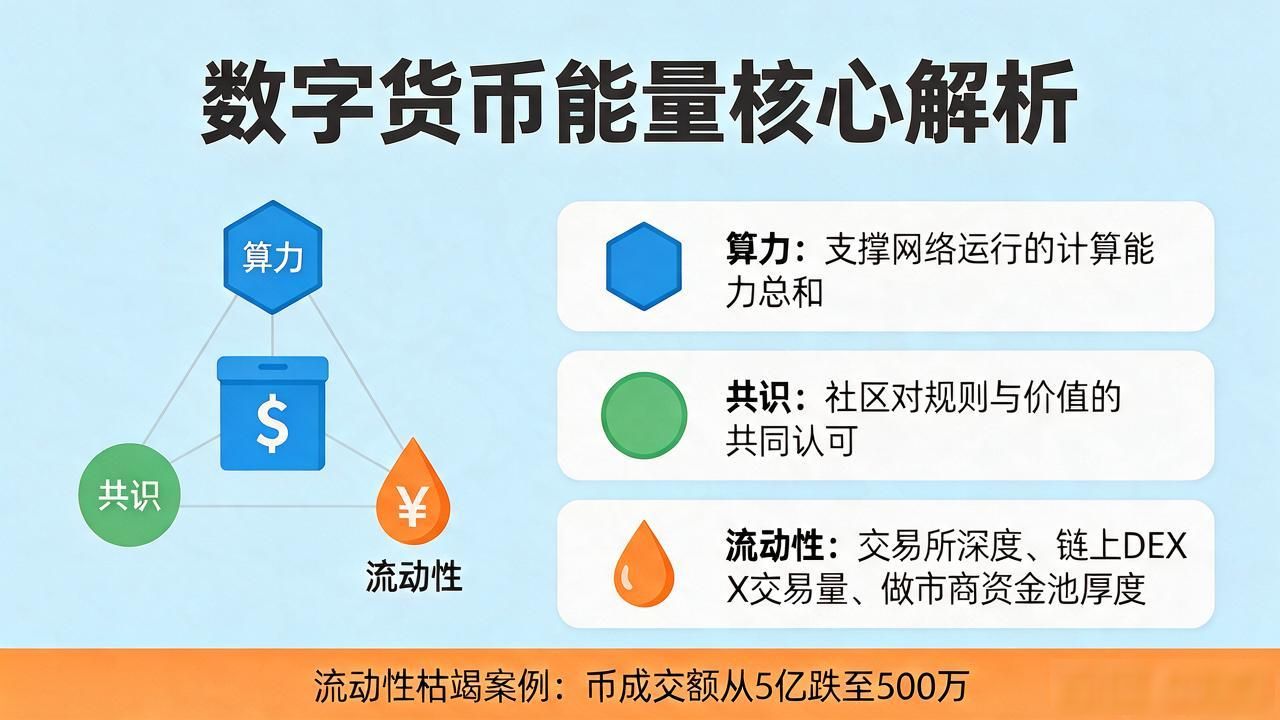 数字货币能量哪几种?算力、共识、流动性一次给你讲透