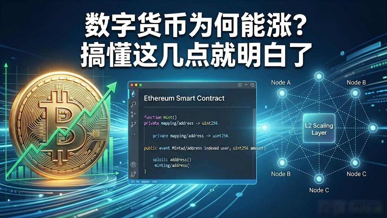 数字货币为何能涨?搞懂这几点就明白了