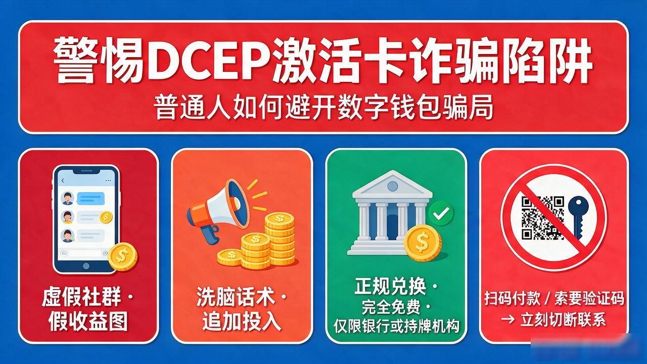 警惕dcep激活卡诈骗陷阱,普通人如何避开数字钱包骗局