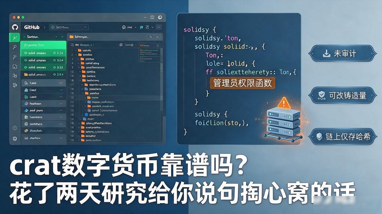 crat数字货币靠谱吗?花了两天研究给你说句掏心窝的话