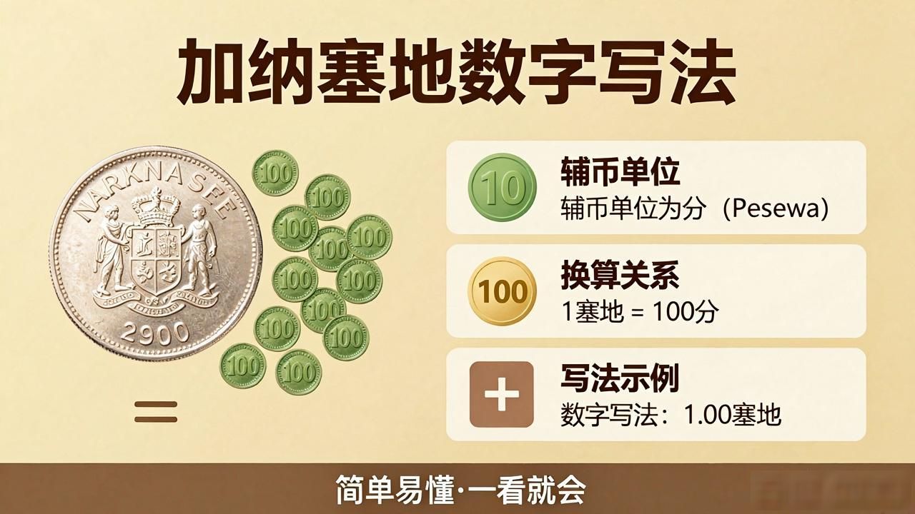 加纳塞地货币数字怎么写?一看就会
