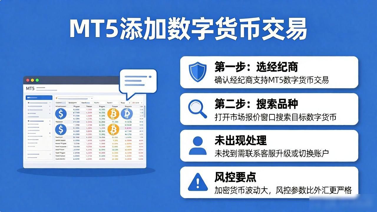 MT5怎么添加数字货币交易?一文讲清楚