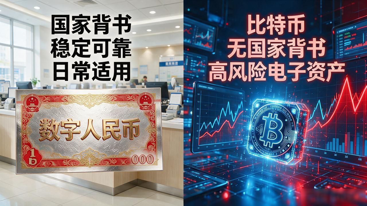 数字人民币和比特币到底有啥区别?柜台干了十五年,掰扯明白