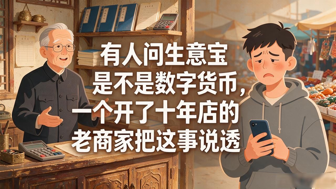 有人问生意宝是不是数字货币,一个开了十年店的老商家把这事说透