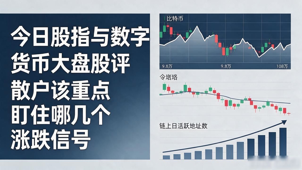今日股指与数字货币大盘股评 散户该重点盯住哪几个涨跌信号