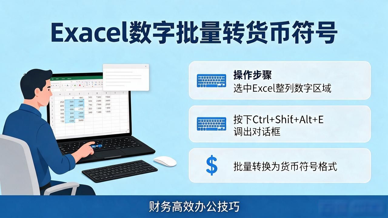 Excel数字变货币符号,财务人员都在用的格式技巧