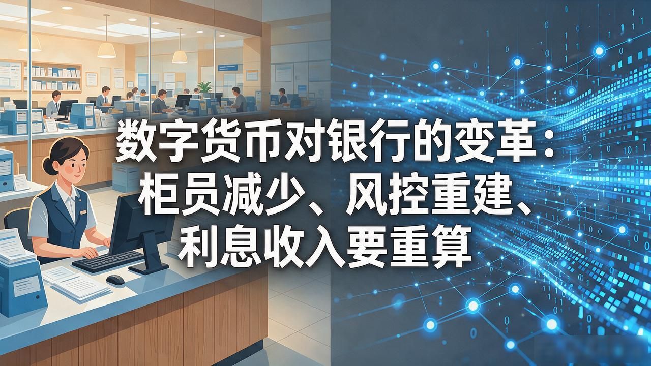 数字货币对银行的变革:柜员减少、风控重建、利息收入要重算