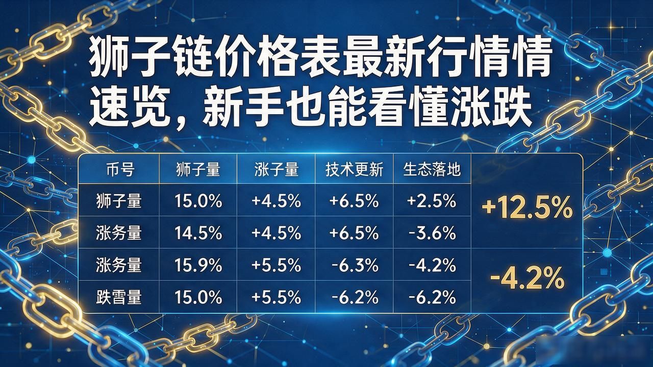 狮子链价格表最新行情速览,新手也能看懂涨跌