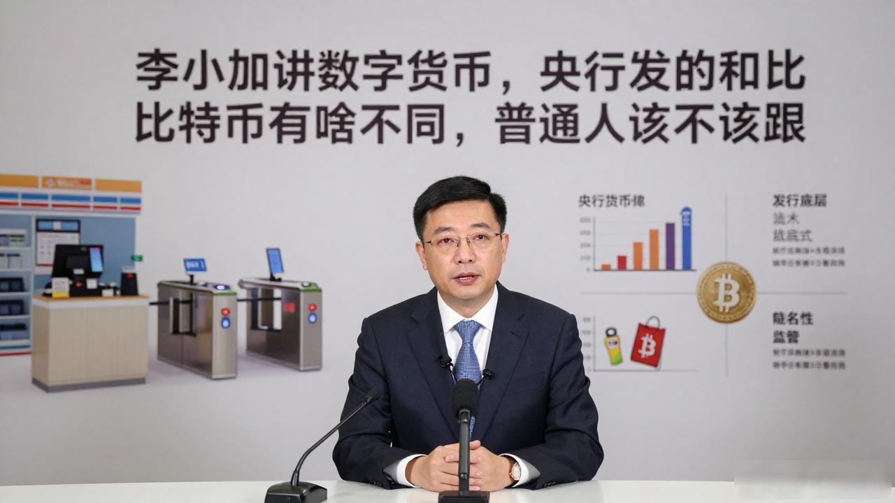 李小加讲数字货币,央行发的和比特币有啥不同,普通人该不该跟