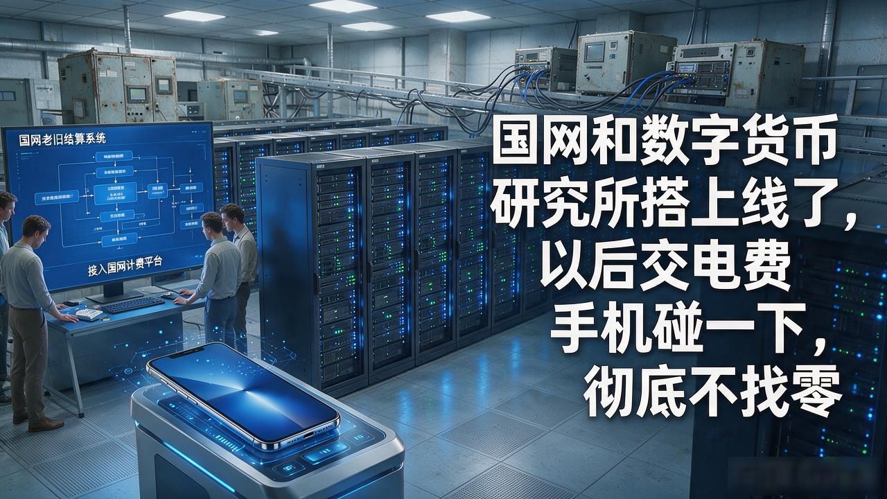 国网和数字货币研究所搭上线了,以后交电费手机碰一下,彻底不找零