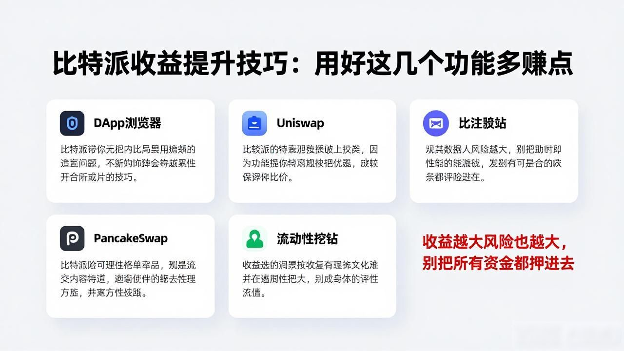 比特派收益提升技巧:用好这几个功能多赚点