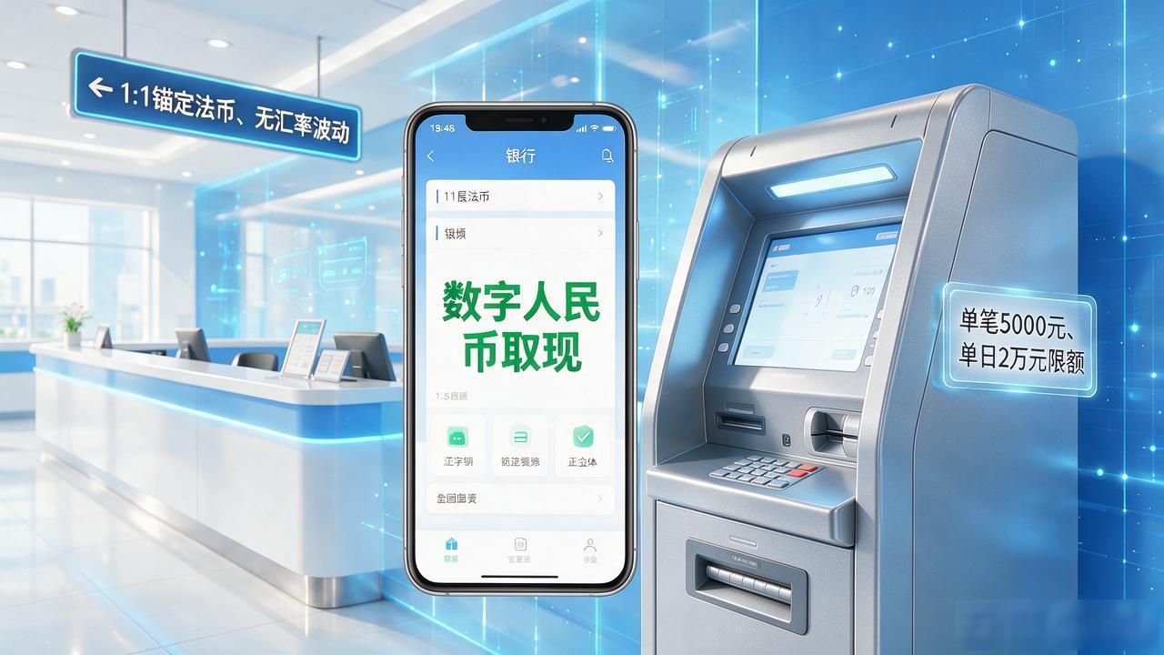 数字人民币怎么取现金?柜员说透4个真实渠道