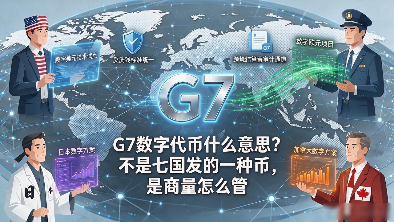 G7数字货币什么意思?不是七国发了一种币,是商量怎么管