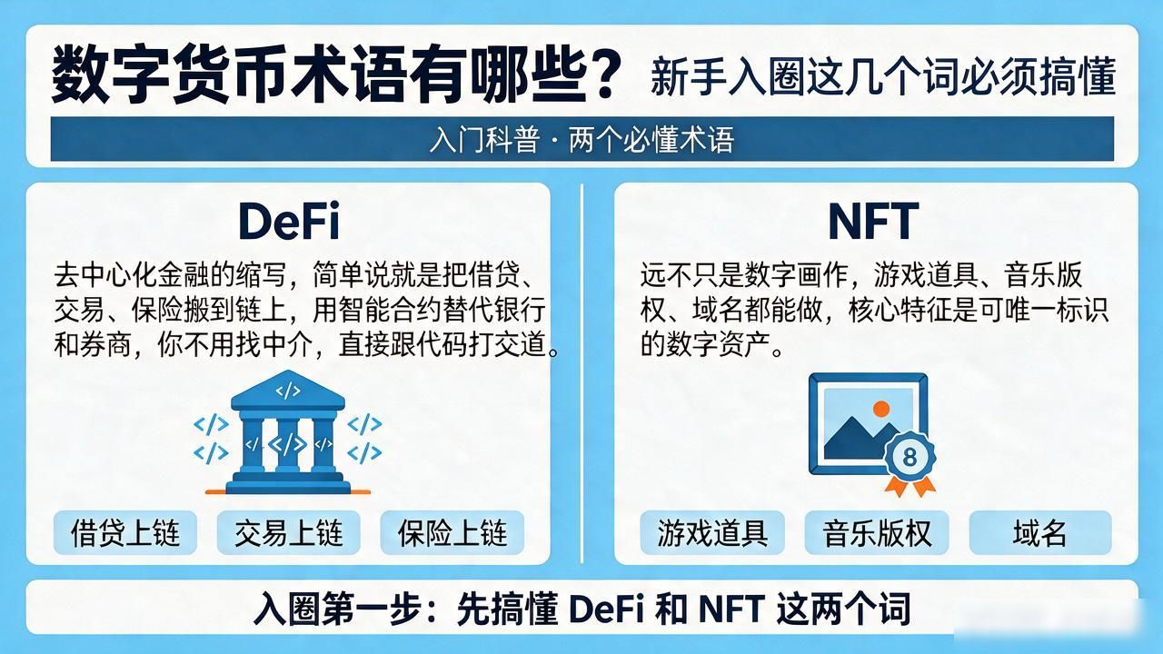 数字货币术语有哪些?新手入圈这几个词必须搞懂